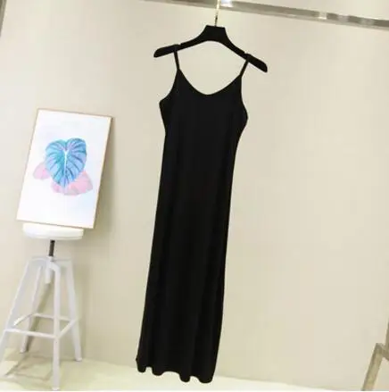 Spring Summer 2026 Woman Tank Dress Casual Modal Sexy Camisole Elastic Female Home Beach Dresses O-Neck Camis Sexy Dress