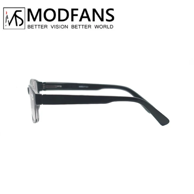 MODFANS Rectangle Oversize Reading Glasses Men Large Square Plastic Frame Sping High Quality Eyeglasses Dioprer MSR217