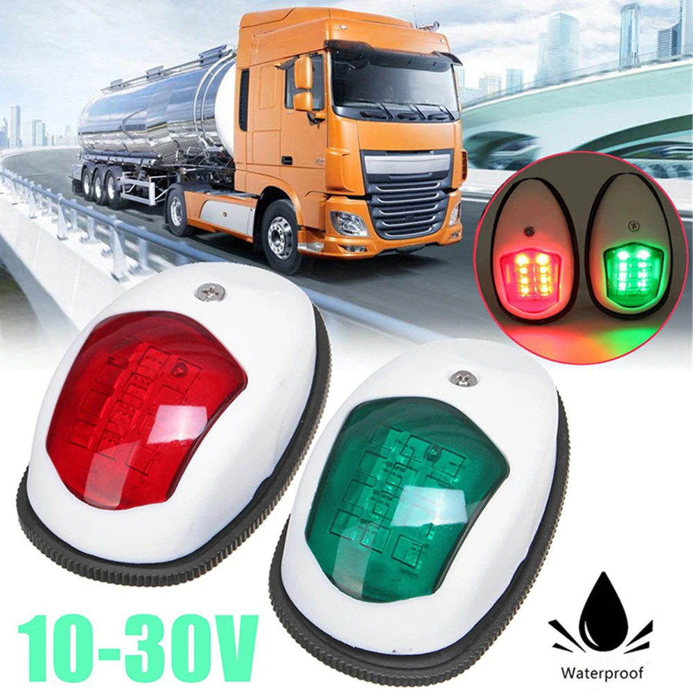 1 x Set Boat Navigation Light 12V 24V Ship Light Marine Boat Sailing Light Lighting Yacht LED Lights Red Green Waterproof