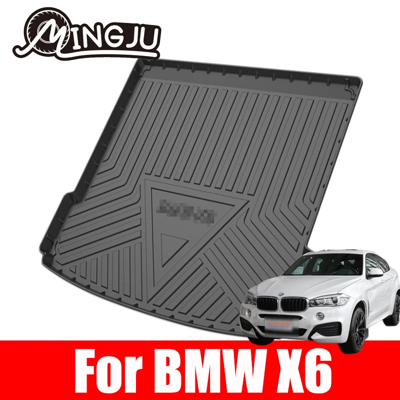 

For BMW X6 F16 2015 2016 2017 2018 2019 Durable Boot Carpets Washable Trunk Storage Mat Rollable Back Box Cushion Easy Mounting