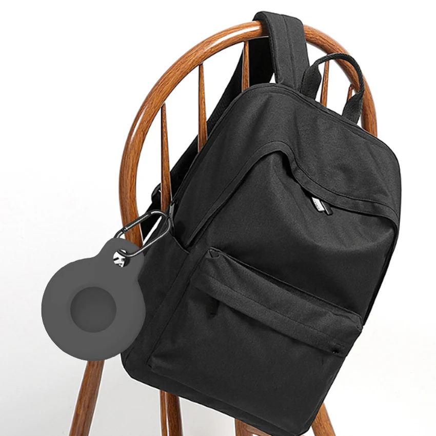 Silikonowy futerał ochronny do Apple AirTags pozycjonowanie Bluetooth Tracker 2021 Anti-Scratch Anti-Lost tuleja ochronna W/ Keycha