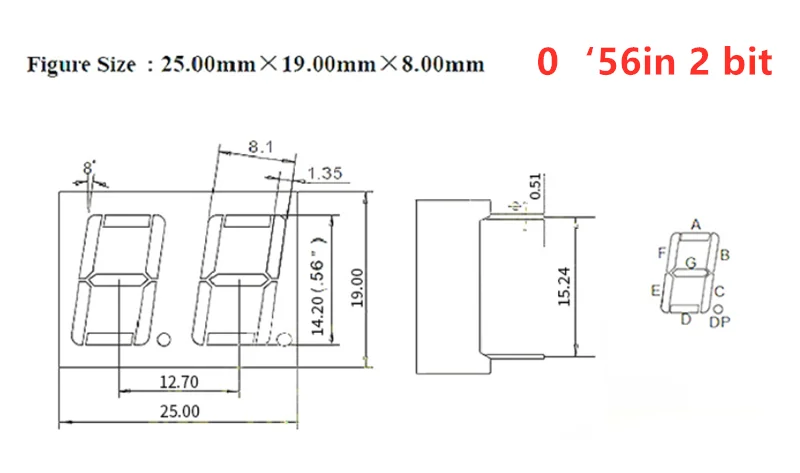 5Pcs 0.28 Inch Digital Tube LED Display 1Bit 2Bit 3Bit 4Bit Display Common Anode / Cathode 0.28"/0.36"/0.4"/0.56" 7 Segment Red