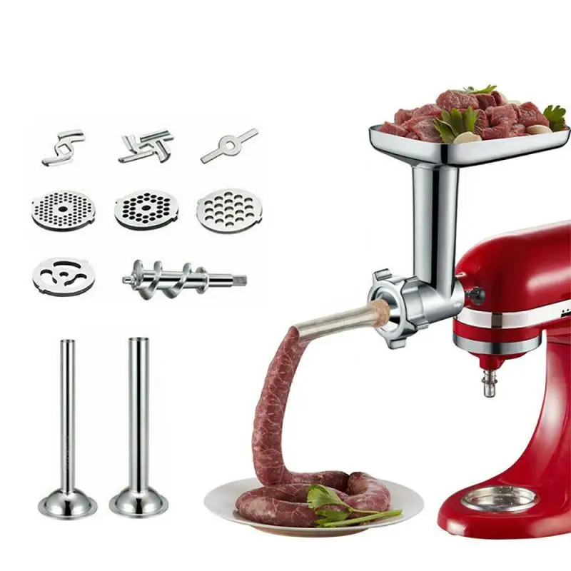 Kitchen Meat Fittings Cutter Stainless Steel Rod Grinder Sausage Filling Attachment For KitchenAid Blender High Quality