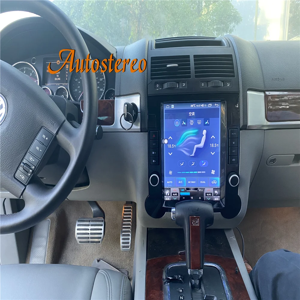 Autoradio Android 12, Navigation GPS, 4G, 256 Go, Stéréo, Unité de Sauna, pour Voiture Volkswagen Touflak (2003-2010), VW T5 (2009-2010)