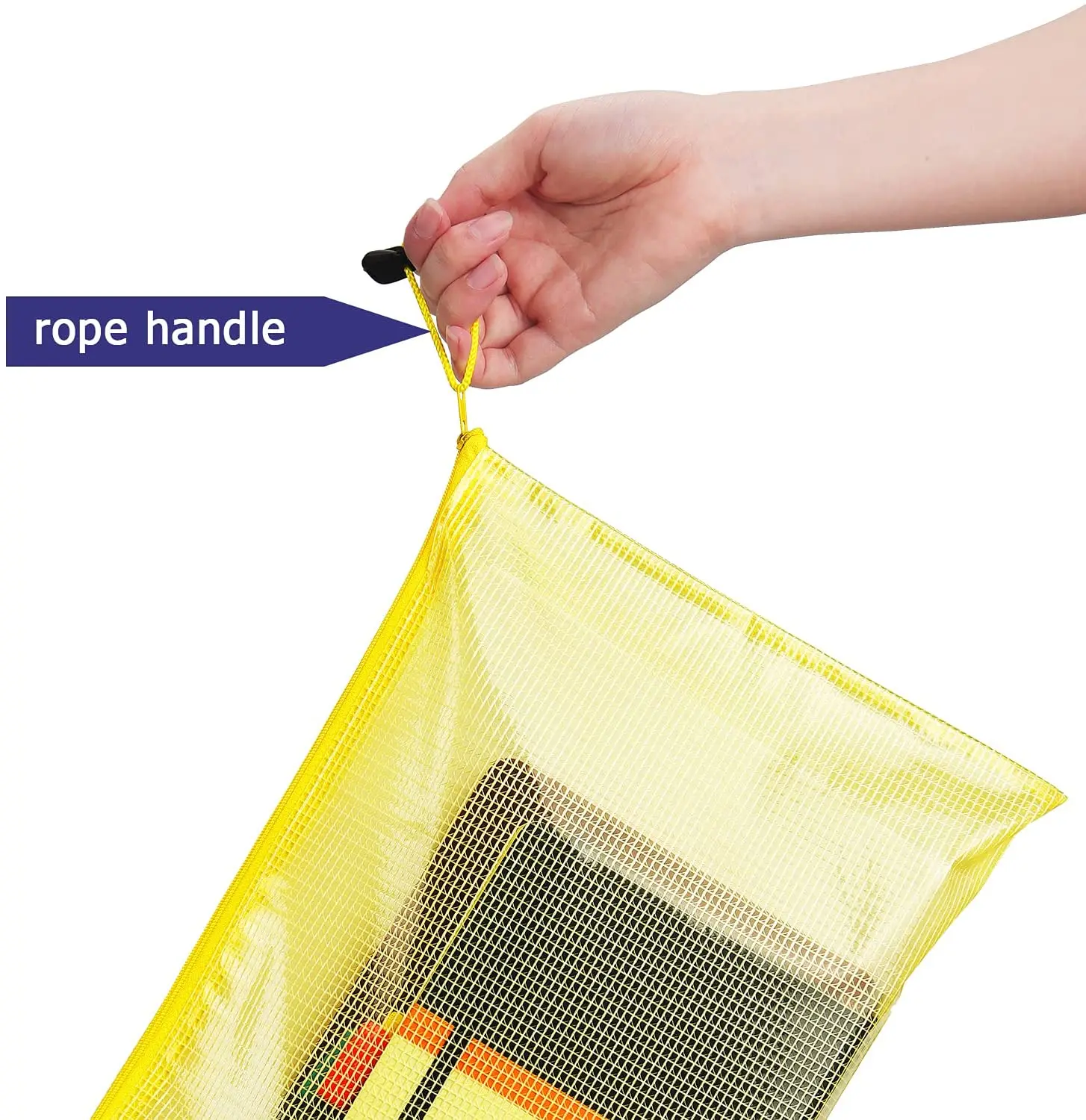 Bolsa impermeable con cremallera para documentos, bolsa transparente para limar bolígrafos, carpeta de bolsillo, suministros escolares y de oficina,