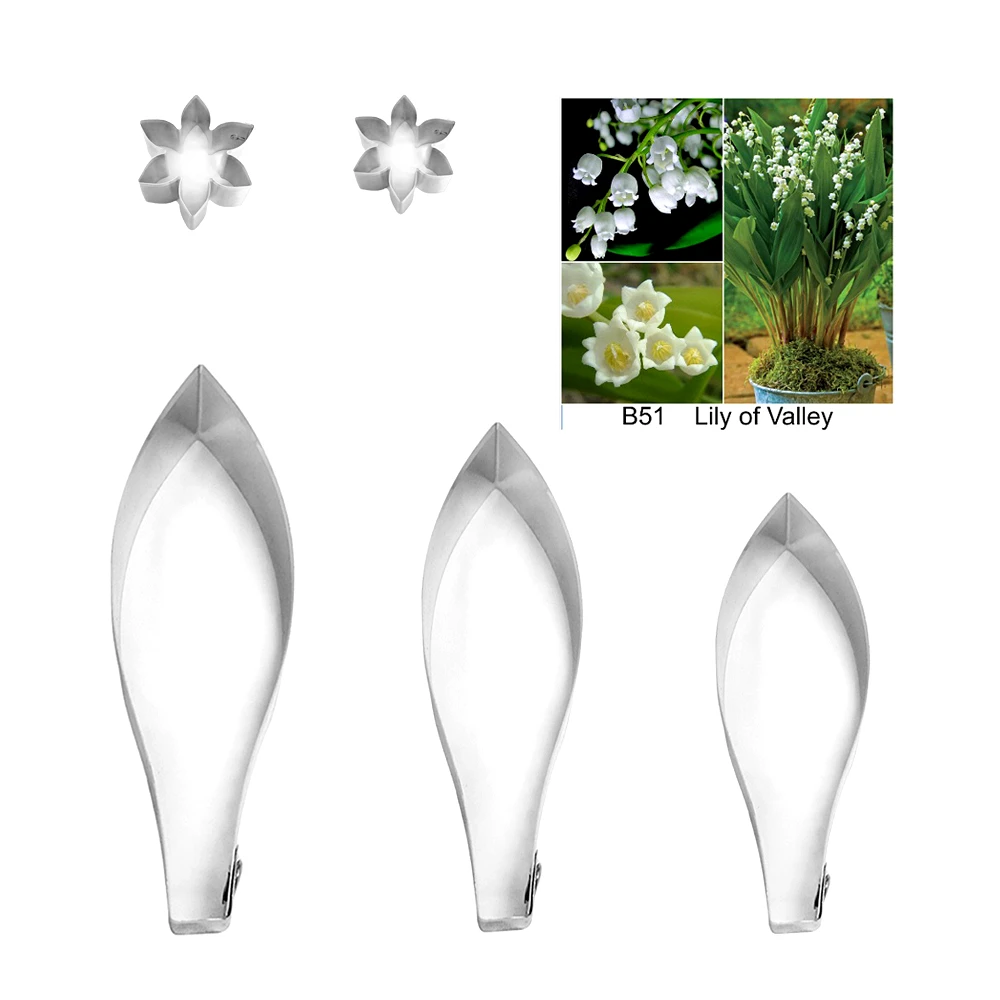 Lily of Vakkey fondant sugar flower cutters baking cake decorations Polymer Clay Cold Porcelain gumpaste tools