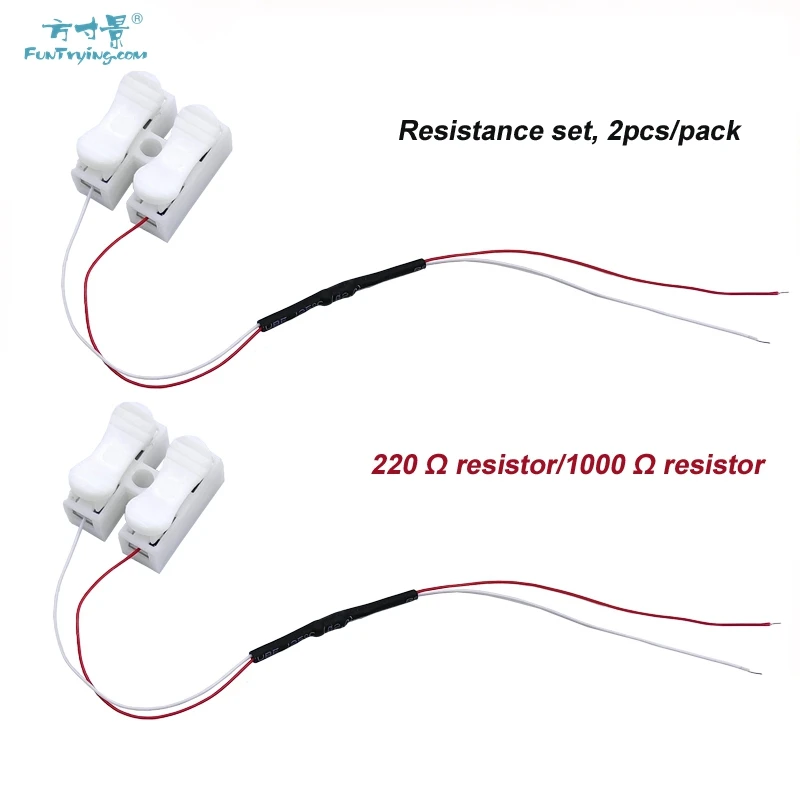 2pcs Model-specific Resistance 220Ω/1000Ω Resistance Wire Set Train Sand Table Model Lighting System Wiring Material