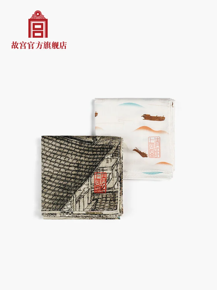 Qingming Shanghetu Handkerchief Wrist Towel Headdress Bag Accessories Handkerchief Birthday Gift Palace Museum