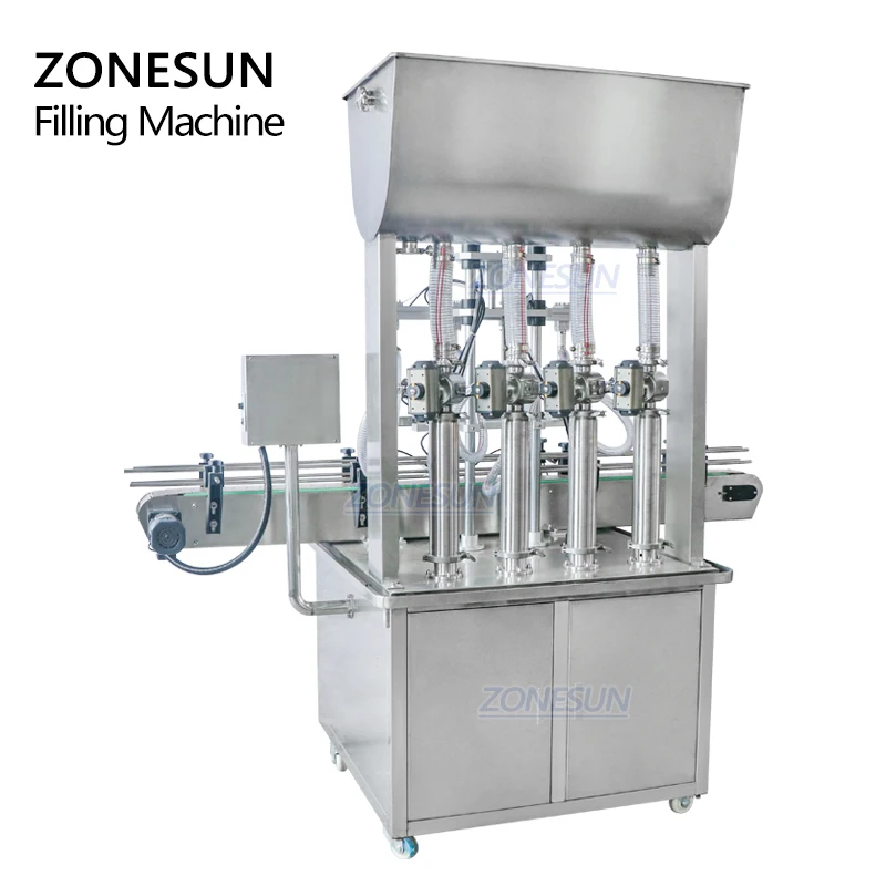 ZONESUN Automatic Beverage Production Line Cans Beer Honey Paste Drinks Water Oil Filling Machine Supplier