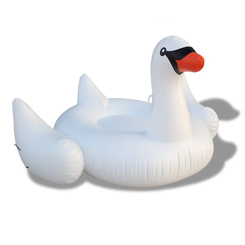 150cm Inflatable Gaint Swan Pool Float Giant Swimming Ring Summer Water Mattress Bed Party Toys For Adults Kids