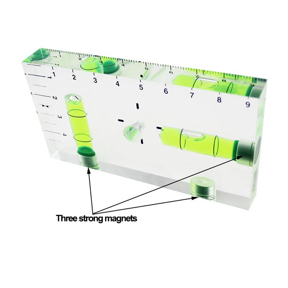 QASE T-Type Spirit Level Ruler Bubble Leveler Blisters Two Directions Pocket Mini Size Magnetic Available 1PCS