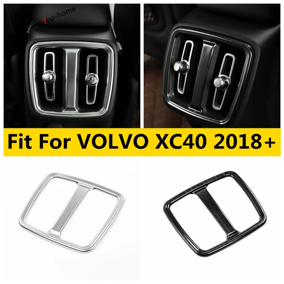 

Stainless Steel Rear Air Conditioner Outlet AC Vent Decoration Frame Cover Trim Fit For VOLVO XC40 2018 - 2024 Car Accessories