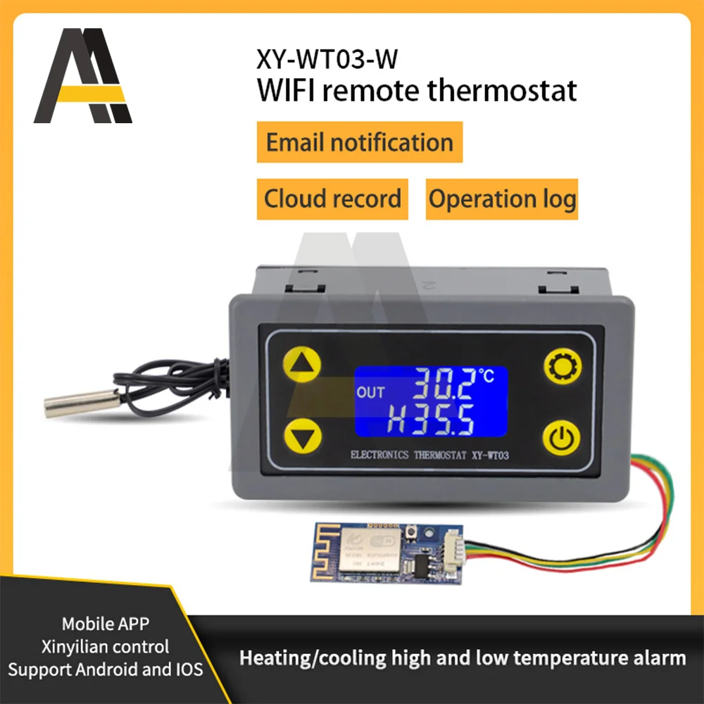 Remote WIFI Thermostat Digital Temperature Controller Heating Cooling Control Thermoregulator with NTC 10K Line WT03 WT02