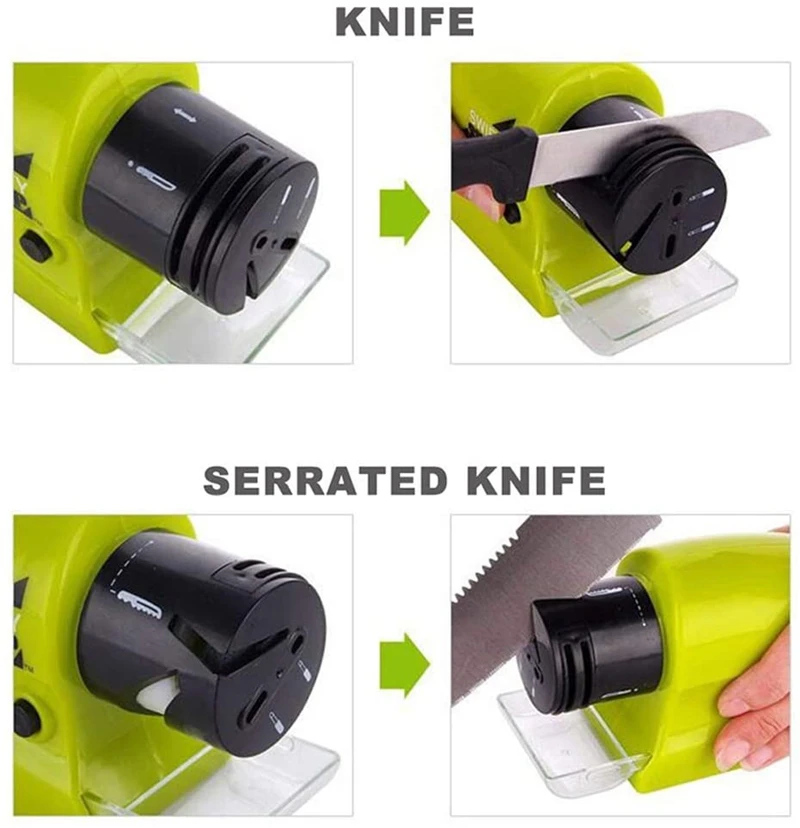 Auto Swifty Sharpener Electric Knife Sharpener Whetstone Sharp Motorized Kitchen Knives Scissors Sharpening Tool Pengasah Pisau