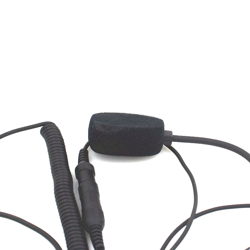 รถจักรยานยนต์หมวกกันน็อกชุดหูฟัง2 Pin PTT Mic หูฟังสำหรับเครื่องส่งรับวิทยุ Kenwood TK3207 BAOFENG UV5R BF-888S TYT 2 Way วิทยุ