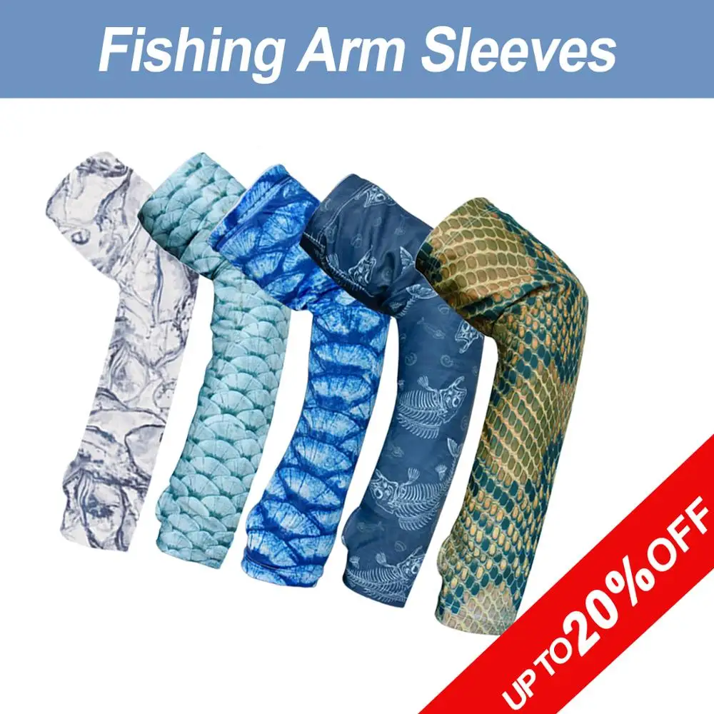 F Riverruns UPF 50+ Sun Protection Arm Sleeves, Camouflage Elastic Arm Warmer for Men and Women Fishing, Basketball, Running