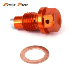 Motorcycle CNC Magnetic Oil Drain Plug Bolt For KTM SX SXF EXC EXCF XC XCW XCF 125 150 200 250 300 350 450 530 SMR SMC Duke