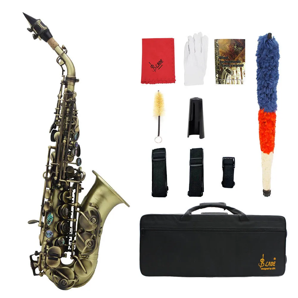 

SLADE Retro Soprano Saxophone Professional Woodwind Instrument Brass Material Bb B Flat Sax With Musical Instrument Accessories