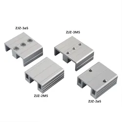 Mechanical Fixture Fittings Aluminum Strip single groove/double Groove connection fixing block through hole ZJZ-2 5/M5
