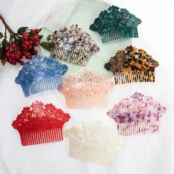 Vintage Hair Combs Colorful Acetate Hair Accessories Faux Tortoise shell Women Hair clips Flamenco dancers Headdresses jewelry