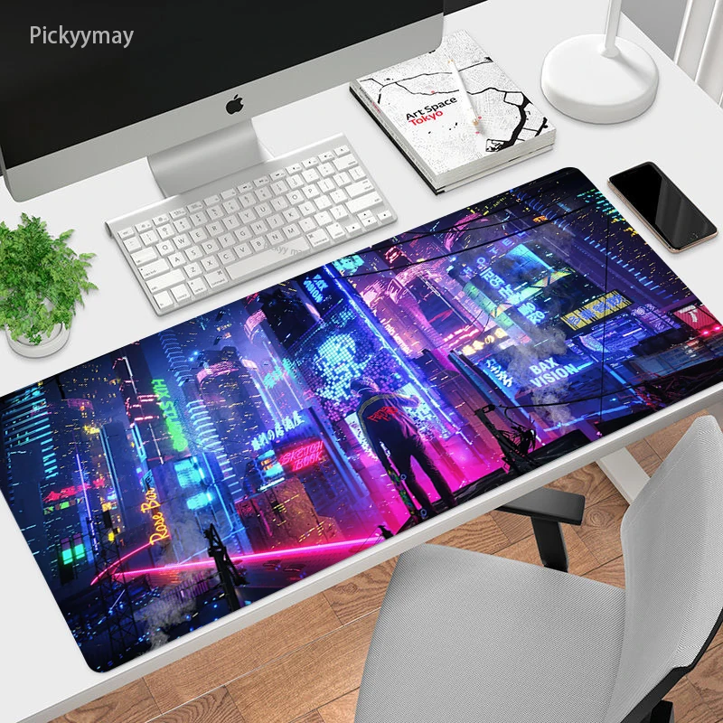 Chuột Lớn Miếng Lót Bàn Phím Cyberpunk Laptop Game Thủ Cao Su Vắt Sổ Chuột Lớn Thảm XXL Miếng Lót Chuột Bàn Cup Thảm Chuột Chơi Game miếng Lót