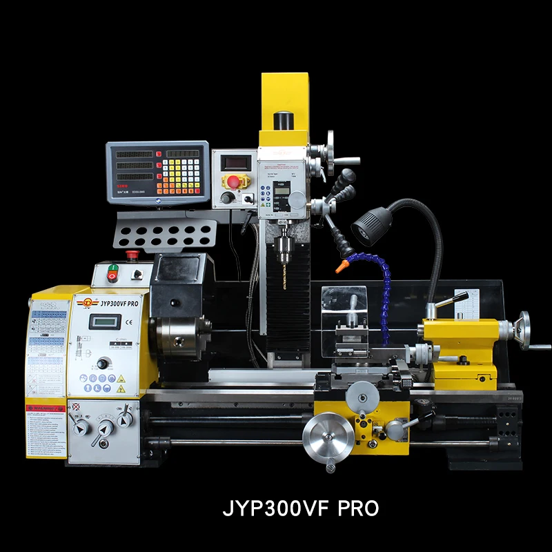 JYP300VF Haushaltsdrehmaschine, kleine Multifunktionsdrehmaschine, Tischbohrmaschine, Dreh-, Bohr- und Fräsmaschine, Metallfräsmaschine