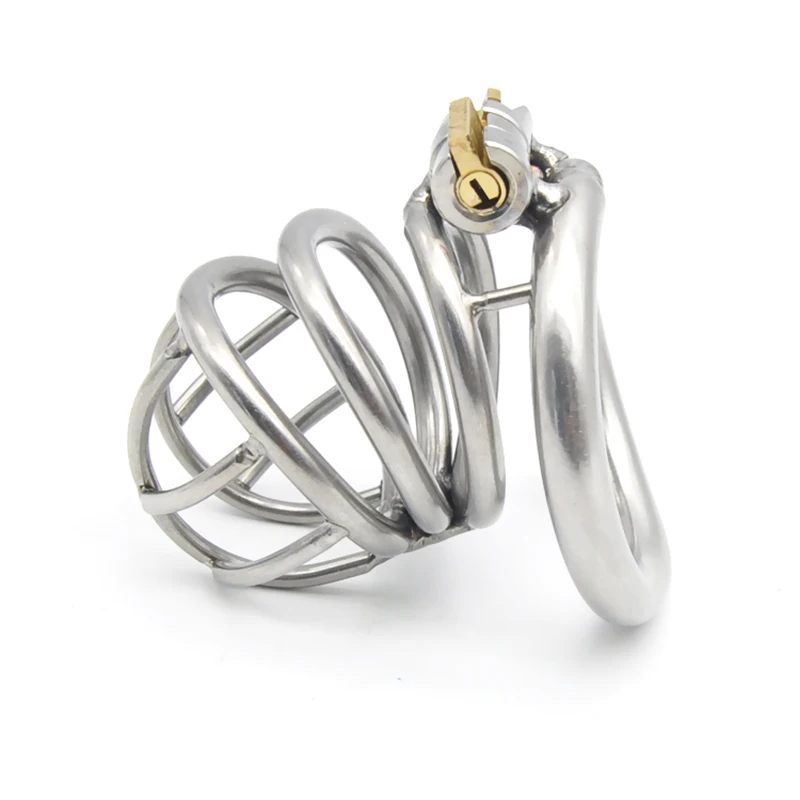 Chaste Bird 304 stainless steel Cock Cage Chastity Device with Stealth lock curved ring Sex Toys A226-1