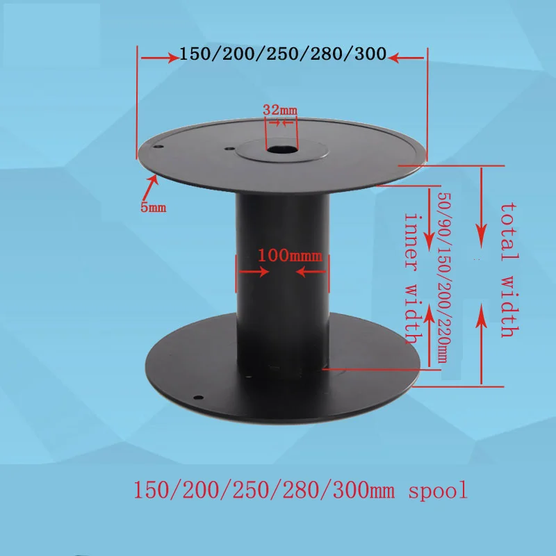 100 mm Pipe Snap-in spool Wire and Cable Plastic Bobbin Empty spool