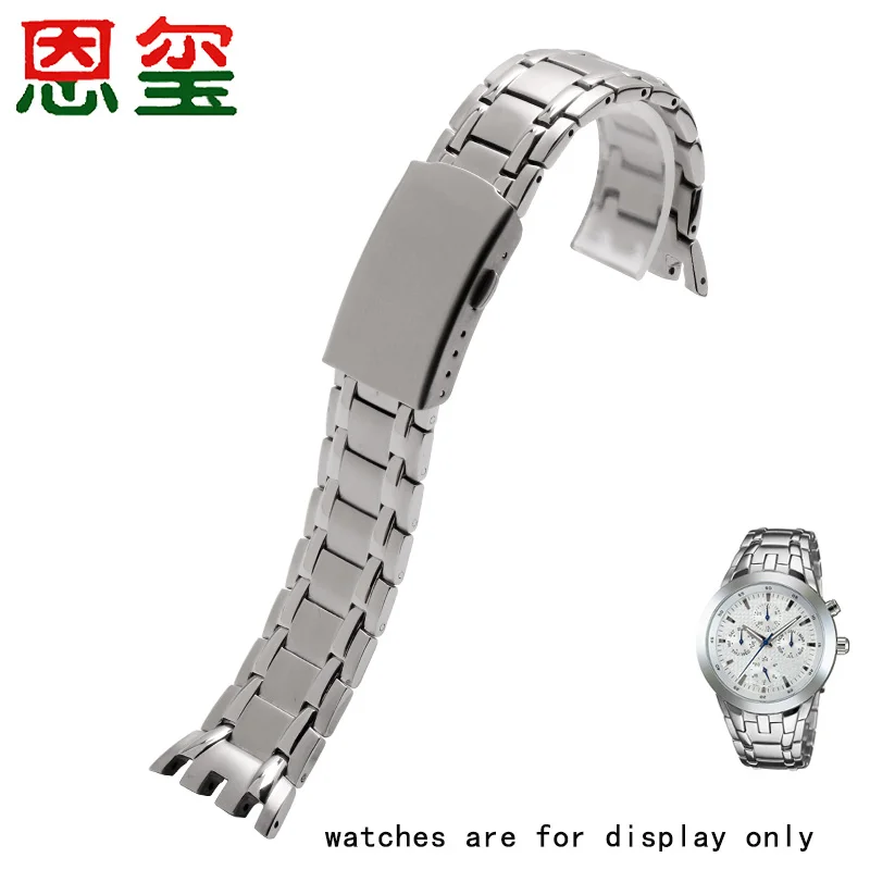 Fine Steel Strap Replacement Casio EF-524D-7A/1A 5051 EF-312 Concave interface Stainless Steel Men's Watch Chain