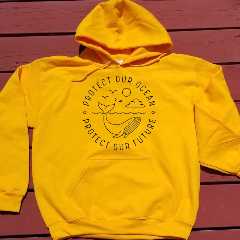 

Keep Beach Cleanup Shirts Protect Our Ocean Protect Our Future Hoodies Women Skip Straw Save Turtle Slogan Sweatshirt Drop Ship