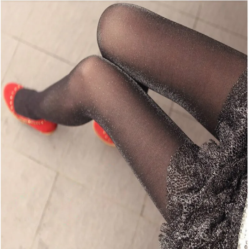 2021 New Women Pantyhose Classic Small Dot Silk Stockings thin Tights Lady Vintage Tattoo Hosiery Lipstick Female Design 40-55KG