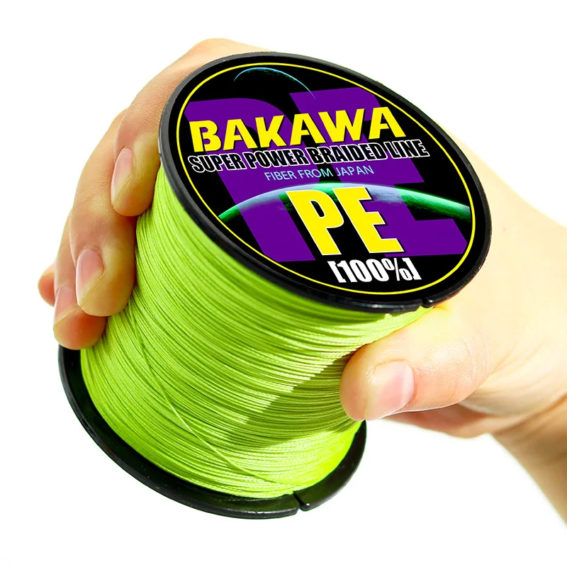 BAKAWA 300M to 1000M 8 Strands Super Strong 4 Braided Fishing Lines PE Multifilament Lines for Carp Fishing Wire Rope Cord Pesca