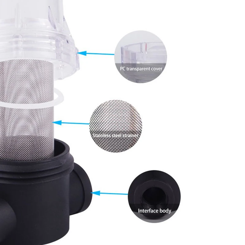 1/2 3/4 1Inch High Flow Outdoor Multipurpose Inline Zeef Waterpomp Filter Tuin Waterleiding Pomp Filter1