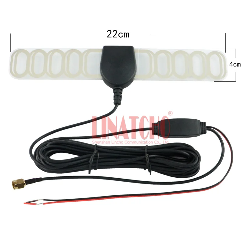 Active Auto Analog DVB-T DVB-T2 ATSC BID Signal Amplifier Car Digital TV Antenna SMA male