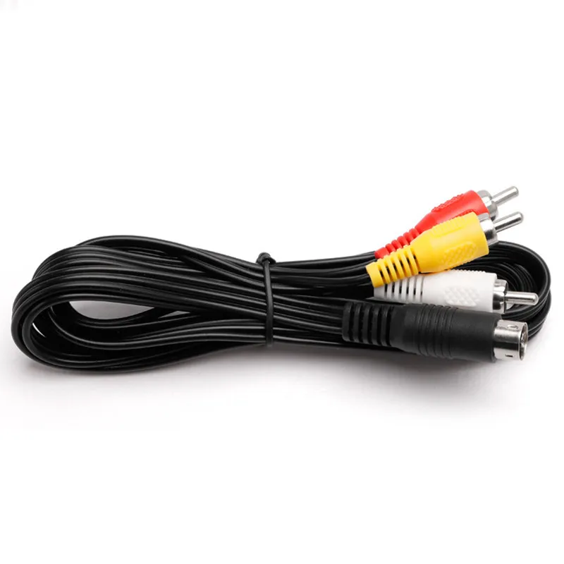 3RCA 1.8 m 9 pin Audio Video AV Cable for Sega Genesis 2 or 3 Game A/V Connection Adapter Cord Wire