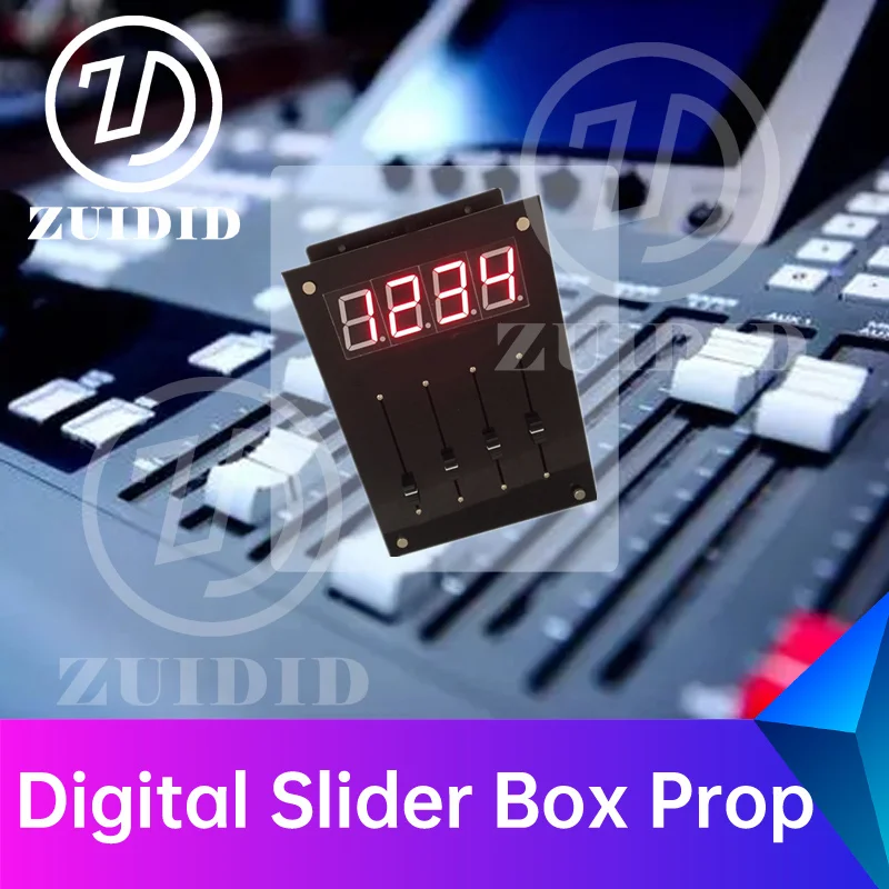 ZUIDID Digital Slider Box escape room props adjust all 4 digital sliders to right position to unlock escape game prop