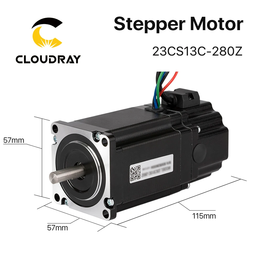 Nema 23 Stepper Motor 115mm 1.3Nm 2.8A 2 Phase Stepper Motor with Brake 4-lead for 3D printer CNC Laser Grind Foam Plasma Cut