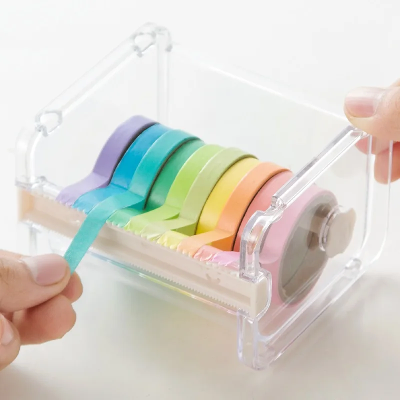 JIANWU Creative and paper tape cutter office stationery  transparent tape holder tape dispenser