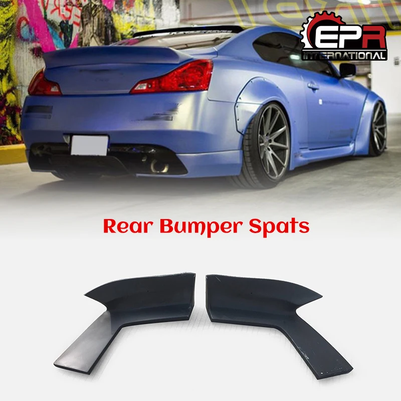 For Infiniti G37 LB Style FRP Fiber Unpainted Wide bodykits Rear Bumper spats Apron Body kit(2 Door Coupe only)