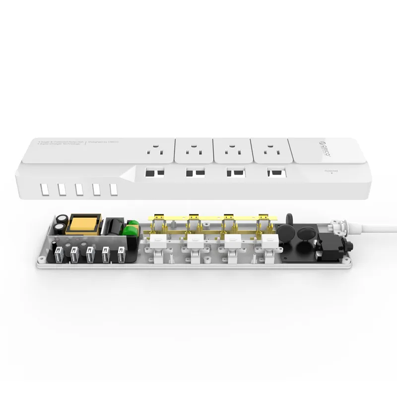 ORICO 4AC Outlets 5USB Ports Power Strip with Sub-control Switch 1.5M Extension Corde US Plug Smart Sockt USB Charging Port