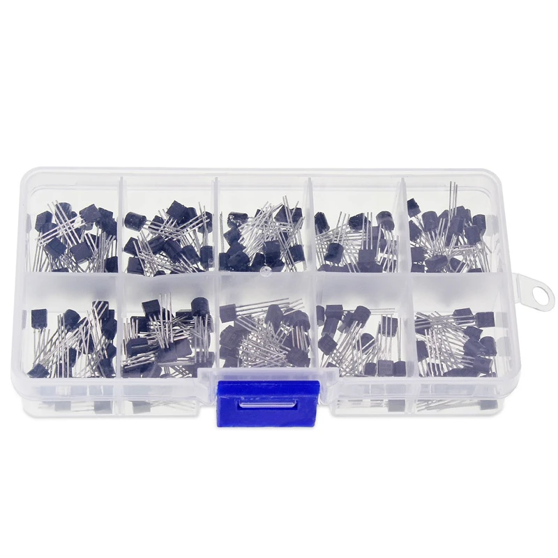 Transistor NPN PNP TO-92, conjunto de sortijas de transistor de poder (tamaño 2)