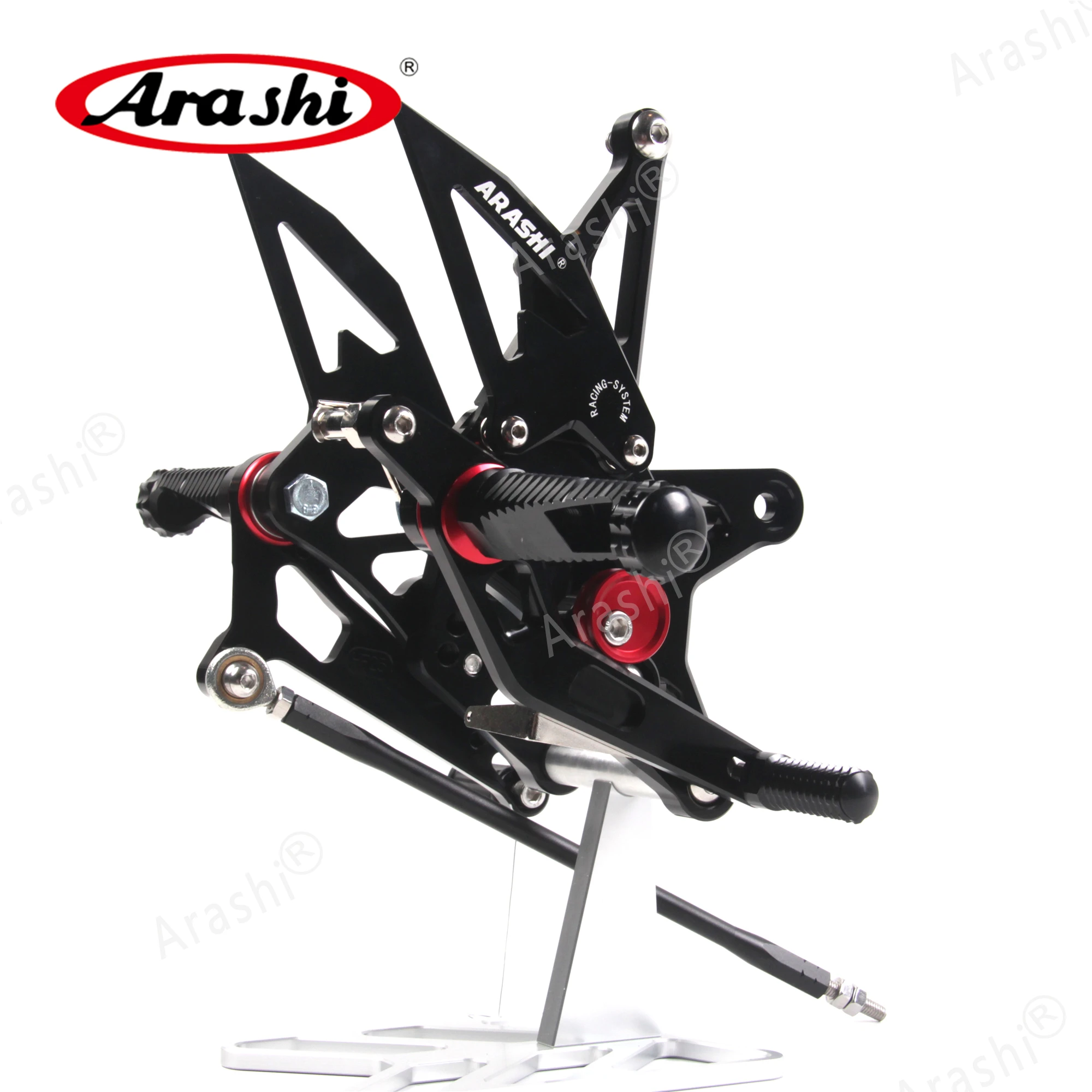 Arashi NINJA ZX6R Quick Shift Rearset Adjustable Footrest Foot Peg Rear Set For KAWASAKI ZX-6R ZX6R ZX636 2015 2016 2017 QS