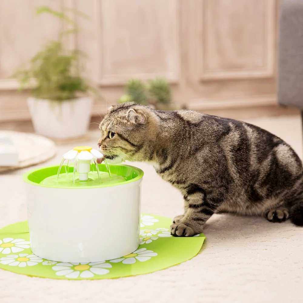 Automatic Pet Water Fountain Cat Dog Electric Drinker Bowl Drinking Flower Water Dispenser triple Filters Pet Water Fountain