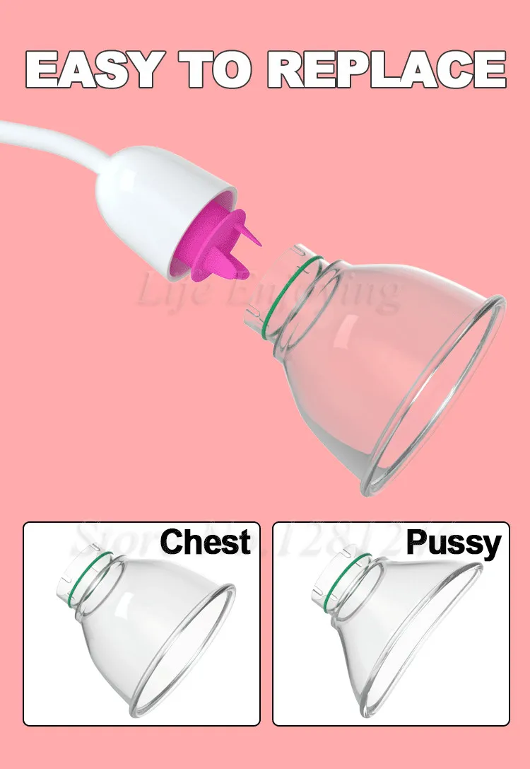 2021 Breast Pussy Vacuum Pump Vagina Clitoris Sucking Nipple Licking Vibrator Chest Enlargement Massager Oral Sex Toys for Women