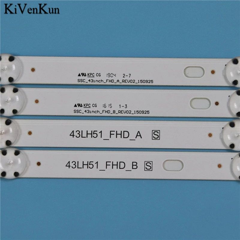 LED Backlight Strips For LG 43LH5100 43LH510N 43LH510T LED Bars Band Rulers 43LH51_FHD_A S LGE_WICOP_FHD 43inch_FHD_B_REV02 Tape