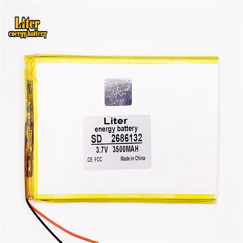 The tablet battery 2686132 3.7V tablet battery 3500mah each brand tablet universal rechargeable lithium batteries