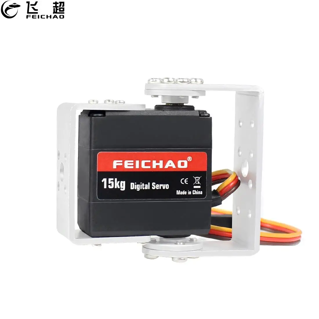 FEICHAO 로봇 서보 듀얼 액슬 메탈 기어 디지털 서보 모터, DIY 우수한 서보, 15KG, 180 270/360 도, 6.0-7.4V