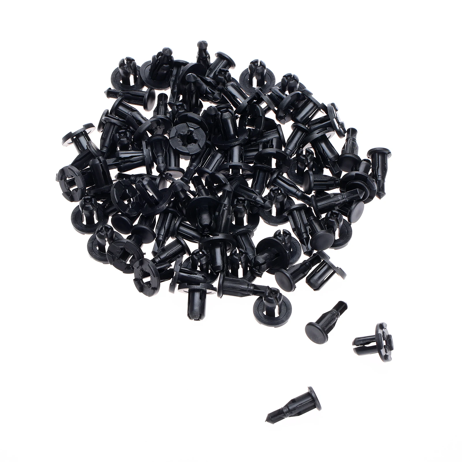 50Pcs Nylon Push-Type Bumper Engine Cover Fender Grille Rivet Clips 10mm Hole Auto Fastener Retainer for Subaru Impreza Forester