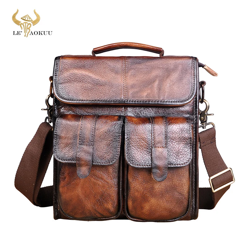 New Fashion Original Leather Multi-function Male Casual Tote messenger bag Satchel cowhide 10\