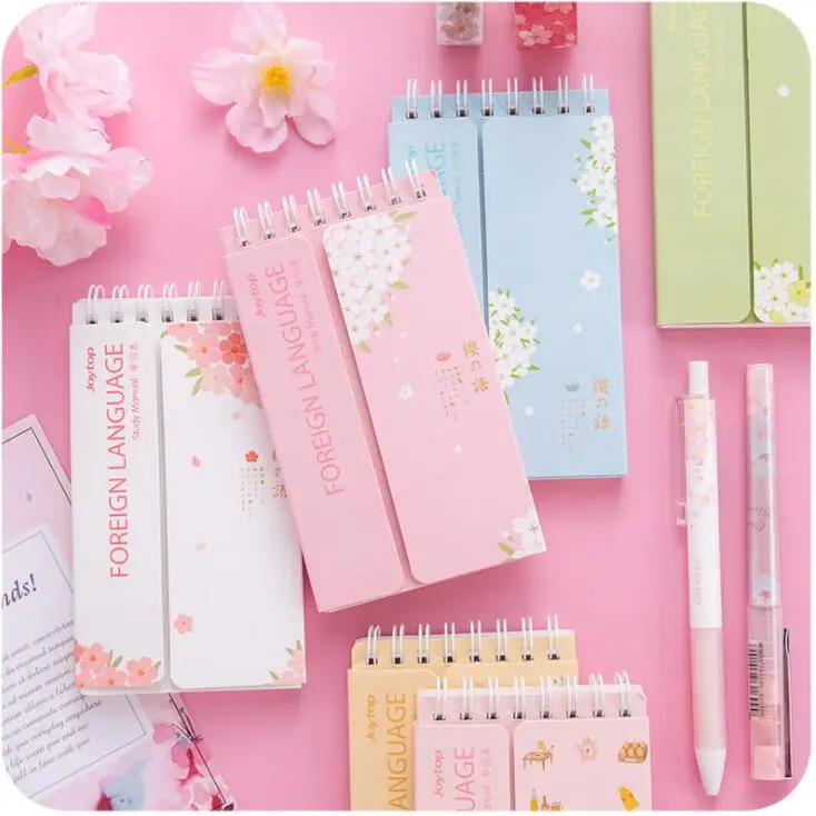 1PC Kawaii Foreign English Words Language Vocabulary Notebook Study Writing Reciting Book Planner Escolar Papelaria Stationery